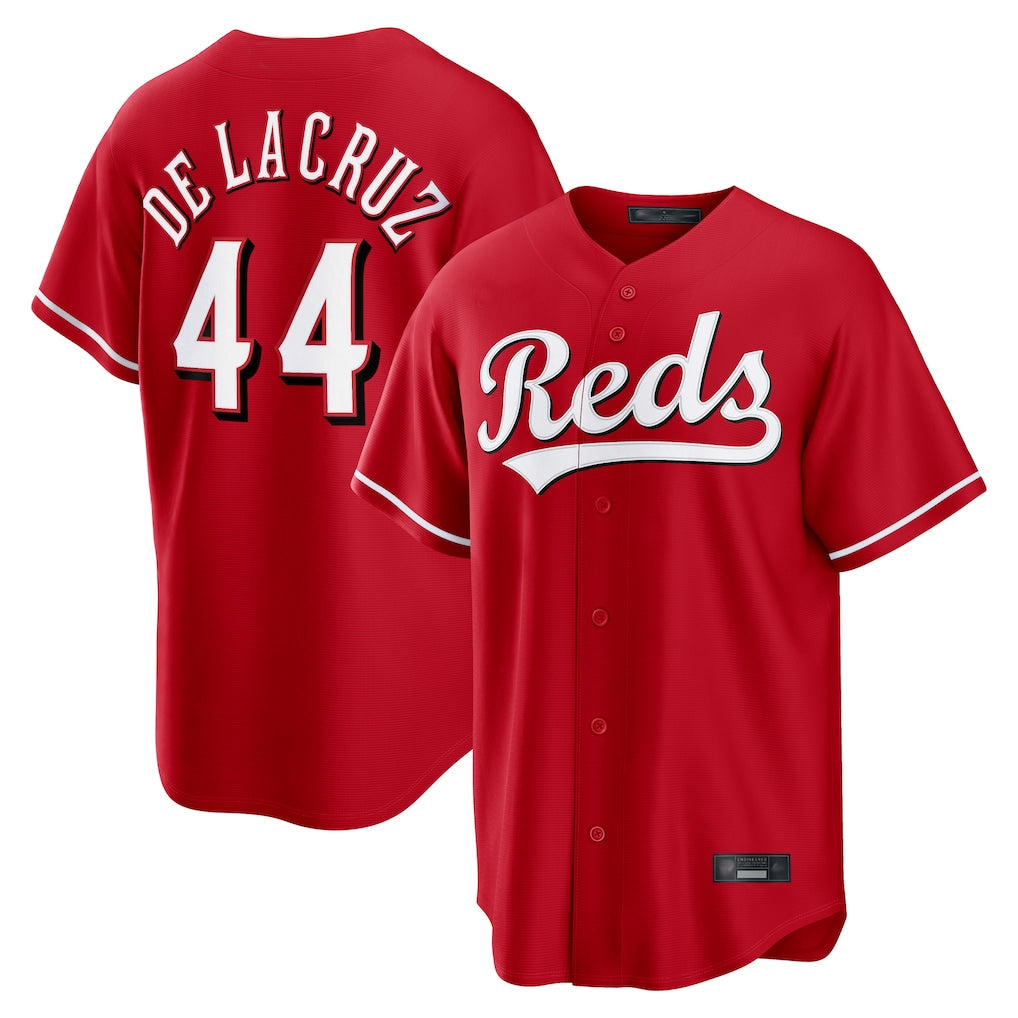 Cincinnati Reds #44 Elly De La Cruz Player Red BFRAILEY Home Game Stitched Jerseys