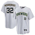 Milwaukee Brewers #32 Jacob Misiorowski Player White BFRAILEY Stripes Limited Game Home Stitched Jerseys