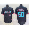 Miami Marlins #50 Agust¨ªn Ram¨ªrez Black BFRAILEY 2025 City Connect Limited Stitched Jersey