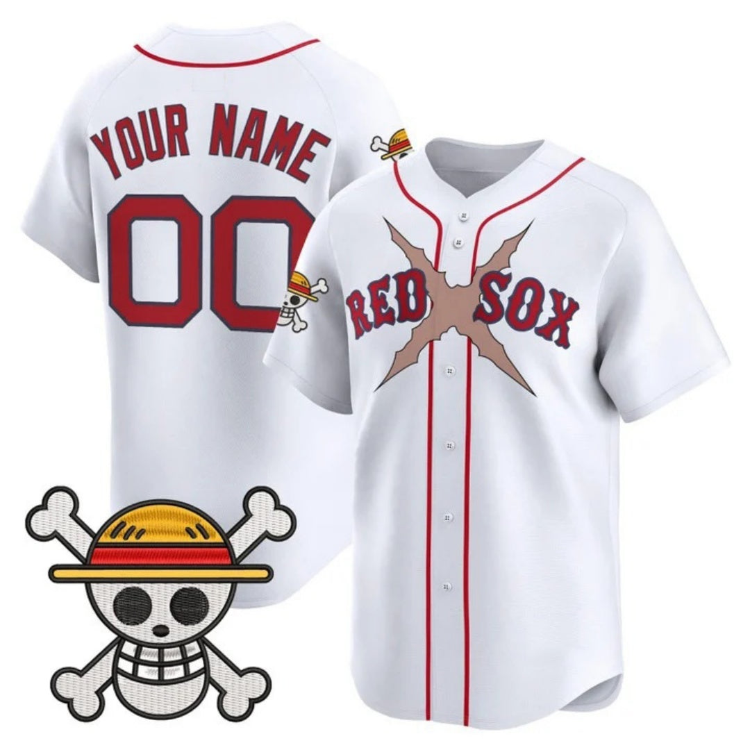 Custom Boston Red Sox x One Piece White BFRAILEY Vapor Premier Limited Jersey - Stitched