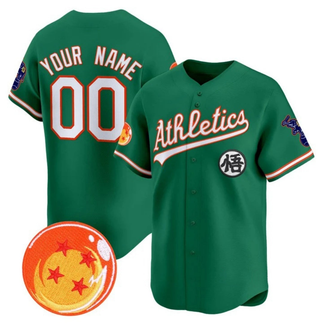 Custom Oakland Athletics x Dragon Ball Green BFRAILEY Vapor Premier Limited Jersey - All Stitched