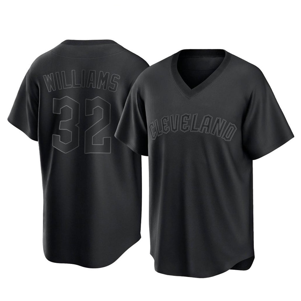 Cleveland Guardians #32 Gavin Williams Player Black BFRAILEY T-shirt Home Game Stitched Jerseys