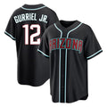 Arizona Diamondbacks #12 Lourdes Gurriel Jr Player Black BFRAILEY Home Game Stitched Jerseys