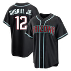 Arizona Diamondbacks #12 Lourdes Gurriel Jr Player Black BFRAILEY Home Game Stitched Jerseys