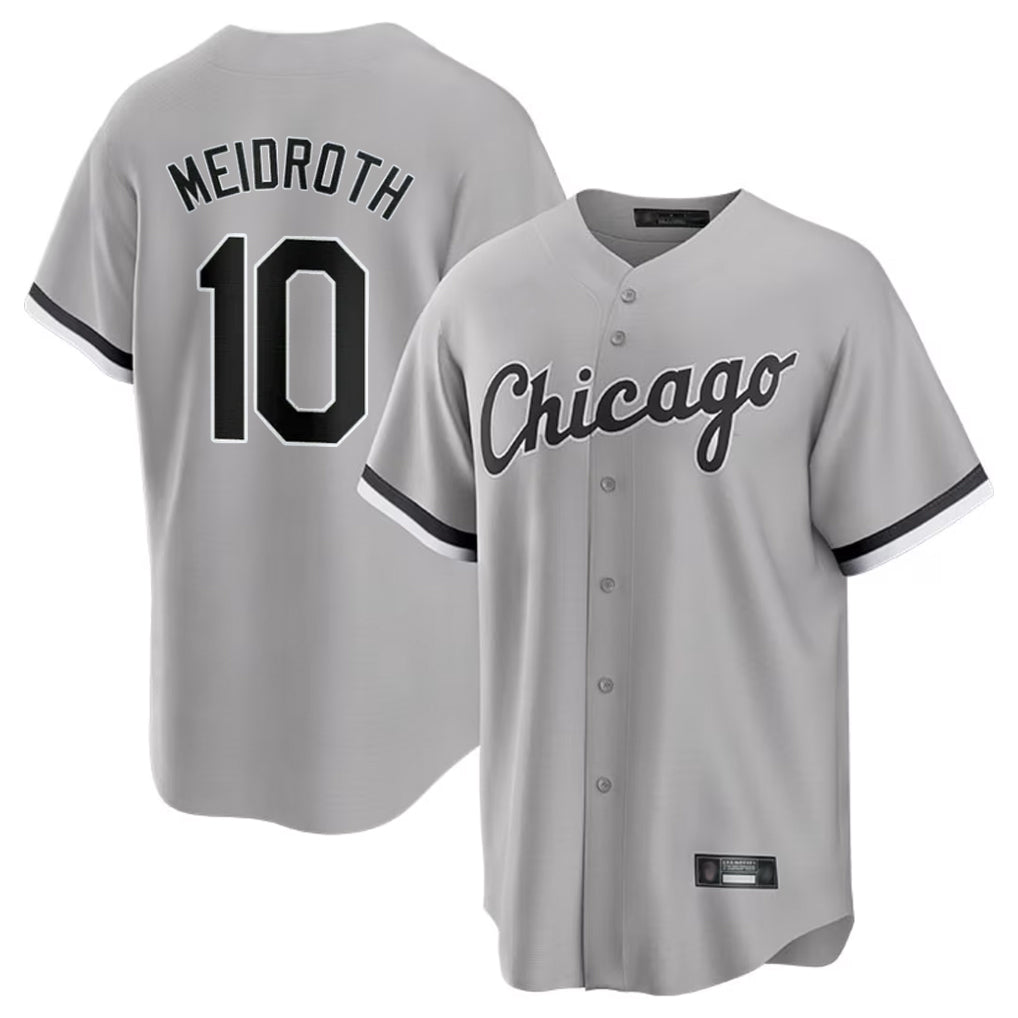 Chicago White Sox #10 Chase Meidroth BFRAILEY Player Gray Home Game Stitched Jerseys