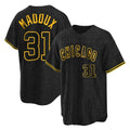 Chicago Cubs #31 Greg Maddux Player Black BFRAILEY Snake Skin City Game Stitched Jerseys