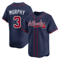 Atlanta Braves #3 Dale Murphy Player Navy BFRAILEY Limited Home Game Stitched Jerseys