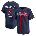 Atlanta Braves #3 Dale Murphy Player Navy BFRAILEY Limited Home Game Stitched Jerseys