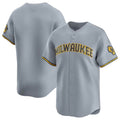 Milwaukee Brewers Blank Player Gray BFRAILEY Home Limited Stitched Jerseys