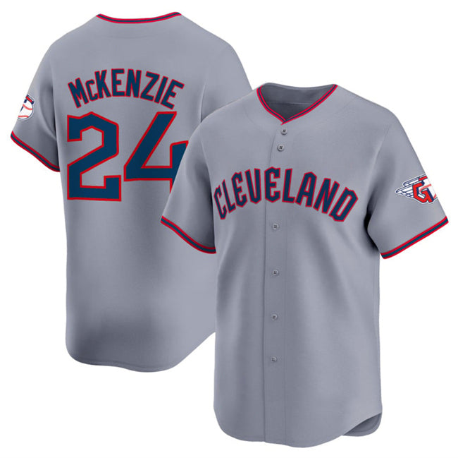 Cleveland Guardians #24 Triston McKenzie Gray BFRAILEY 2025 Alternate Limited Stitched Jersey