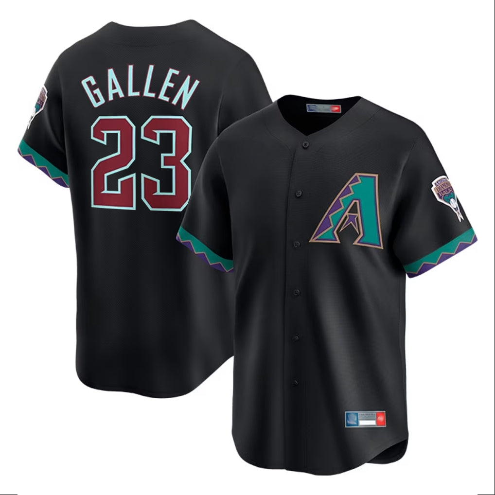 Arizona Diamondbacks #23 Zac Gallen Player Black BFRAILEY Fashion Out Home Game Stitched Jerseys