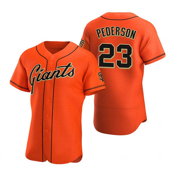 San Francisco Giants #23 Joc Pederson Orange BFRAILEY Flex Base Stitched Jersey