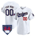 Custom Los Angeles Dodgers 2024 Spring Training Patch Vapor Premier Limited Jersey ¨C White BFRAILEY