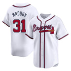 Atlanta Braves #31 Greg Maddux Player White BFRAILEY Limited Home Game Stitched Jerseys