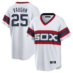 Chicago White Sox #25 Andrew Vaughn Player White BFRAILEY T-shirt Home Game Stitched Jerseys