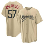 Arizona Diamondbacks #57 Eduardo Rodriguez Player Tan BFRAILEY City Connect Home Game Stitched Jerseys