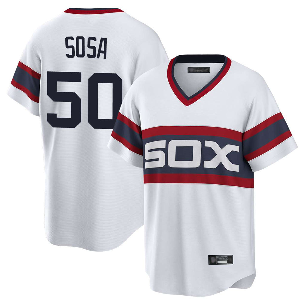 Chicago White Sox #50 Lenyn Sosa Player White BFRAILEY T-shirt Home Game Stitched Jerseys