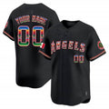 Custom Los Angeles Angels Mexico Vapor Premier Limited Jersey ¨C Black BFRAILEY