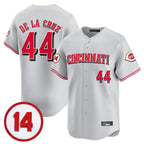 Cincinnati Reds #44 Elly De La Cruz Player Gray BFRAILEY Vapor Premier Limited Home Stitched Jerseys