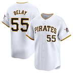 Pittsburgh Pirates #55 Jason Delay White BFRAILEY Home Limited Player Jersey
