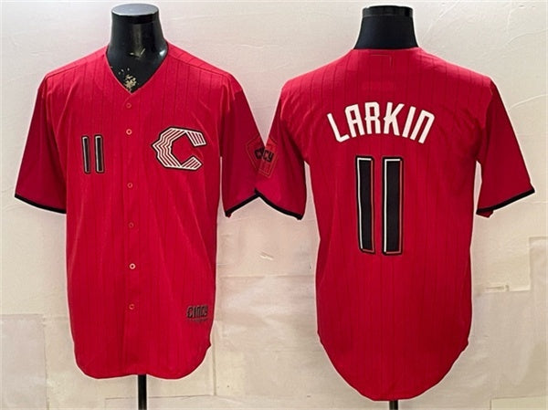 Cincinnati Reds #11 Barry Larkin Red BFRAILEY 2026 City Connect Stadium Stitched Jersey