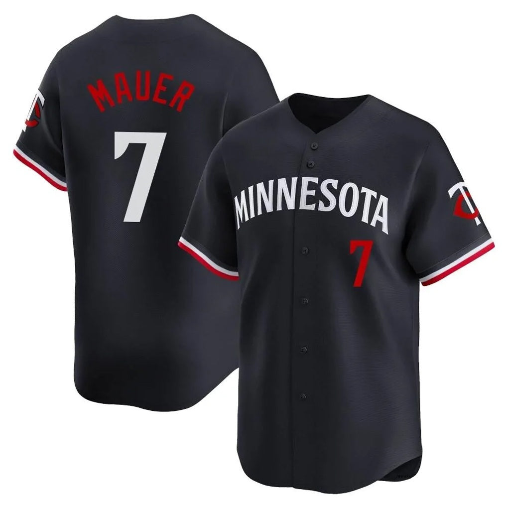 Minnesota Twins #7 Joe Mauer Player Navy BFRAILEYHome Limited Stitched Jerseys