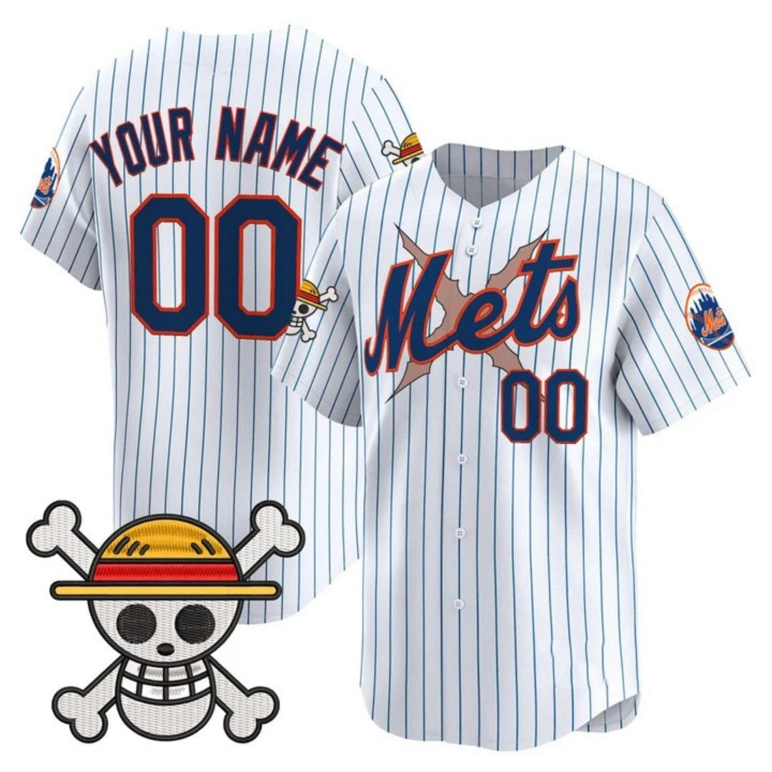 Custom New York Mets x One Piece White BFRAILEY Vapor Premier Limited Jersey - Stitched