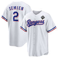 Texas Rangers #2 Marcus Semien 2023 White BFRAILEY World Series Stitched Jersey