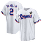Texas Rangers #2 Marcus Semien 2023 White BFRAILEY World Series Stitched Jersey