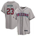 Arizona Diamondbacks #23 Zac Gallen Player Gray BFRAILEY Road Home Game Stitched Jerseys