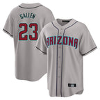 Arizona Diamondbacks #23 Zac Gallen Player Gray BFRAILEY Road Home Game Stitched Jerseys