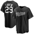 Minnesota Twins #29 Rod Carew Player Black BFRAILEYHome Game Stitched Jerseys