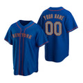 Custom New York Mets Royal BFRAILEY Stitched Cool Base Road Jersey