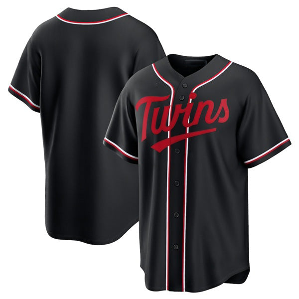 Minnesota Twins Blank Black BFRAILEY Out Stitched Jersey