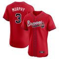 Atlanta Braves #3 Dale Murphy Player Red BFRAILEY Limited Elite Home Game Stitched Jerseys