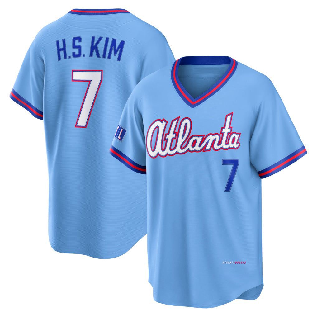 Atlanta Braves #7 Ha-Seong Kim Powder Blue BFRAILEY 2026 City Connect Stadium Jersey