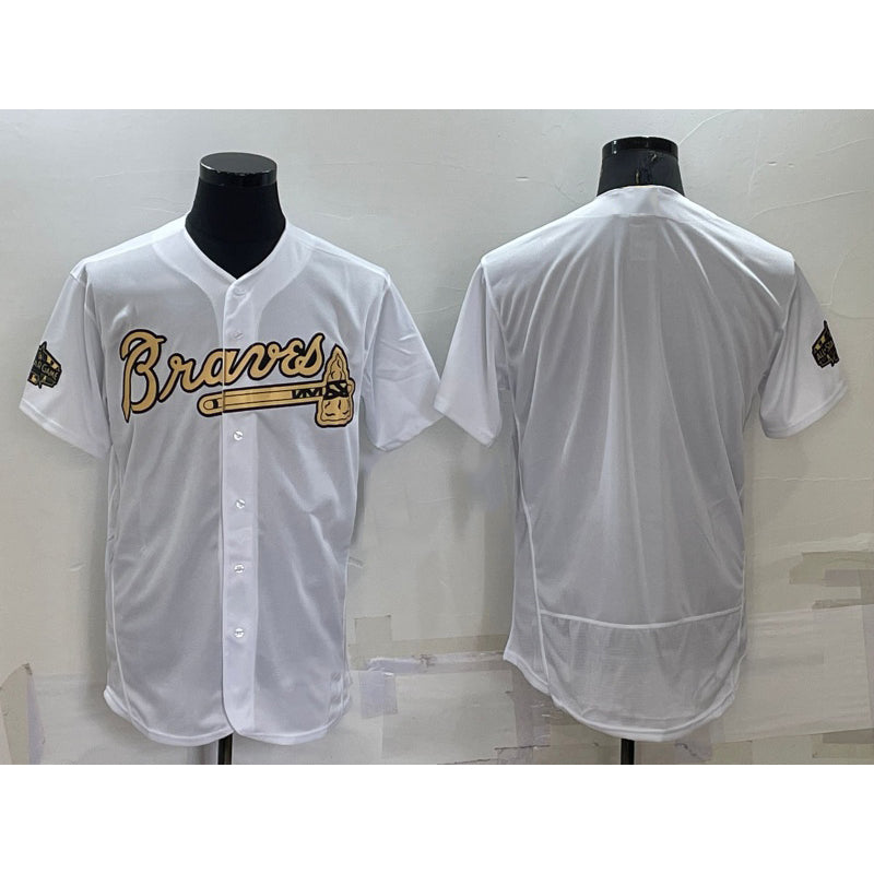 Atlanta Braves Blank White BFRAILEY 2022 All Star Stitched Flex Base Jersey