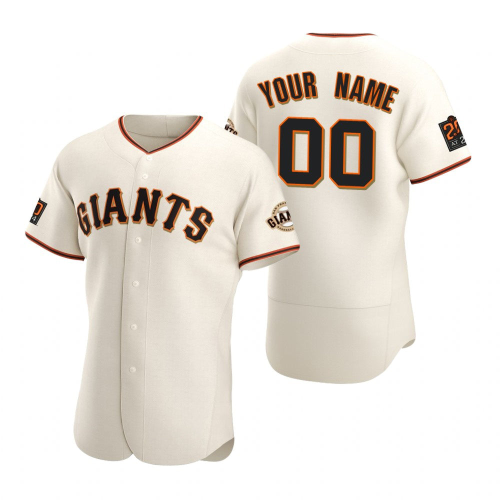 Custom San Francisco Giants White BFRAILEY 2020 Stitched Flex Base Jersey