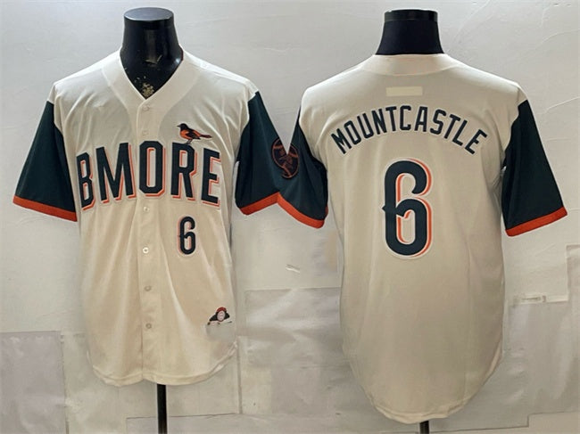 Baltimore Orioles #6 Ryan Mountcastle Natural BFRAILEY 2026 City Connect Stadium Stitched Jersey