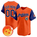 Custom Cleveland Indians x Dragon Ball Royal Orange BFRAILEY Vapor Premier Limited Jersey - All Stitched