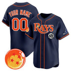 Custom Tampa Bay Rays x Dragon Ball Navy BFRAILEY Vapor Premier Limited Jersey - All Stitched