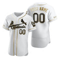 Custom St. Louis Cardinals White BFRAILEY Stitched Flex Base Golden Edition Jersey
