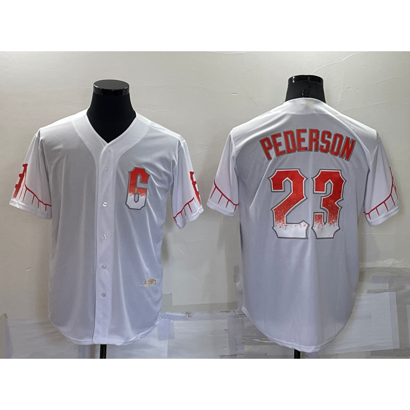 San Francisco Giants #23 Joc Pederson White BFRAILEY 2021 City Connect Stitched Cool Base Jersey