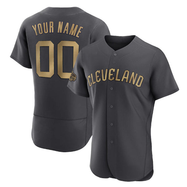 Custom Cleveland Guardians Active Player Gray BFRAILEY Alternate Limited Stitched Jersey