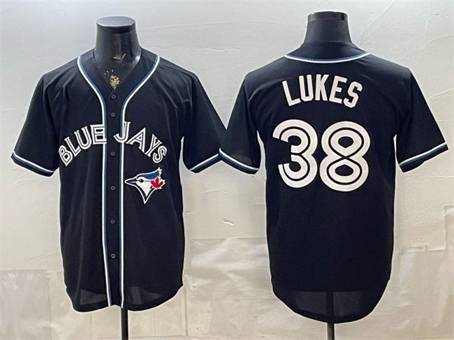 Toronto Blue Jays #38 Nathan Lukes 2026 Fashion Replica Black BFRAILEY Out Stitched Jersey