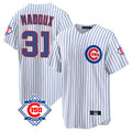 Chicago Cubs #31 Greg Maddux Player White BFRAILEY 150th Anniversary Home Game Stitched Jerseys