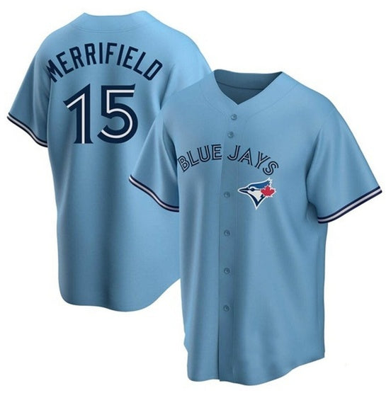 Toronto Blue Jays #15 Whit Merrifield Light Blue BFRAILEY Stitched Cool Base Jersey