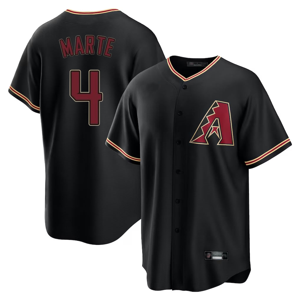 Arizona Diamondbacks #4 Ketel Marte Player Black BFRAILEY Limited Home Stitched Jerseys