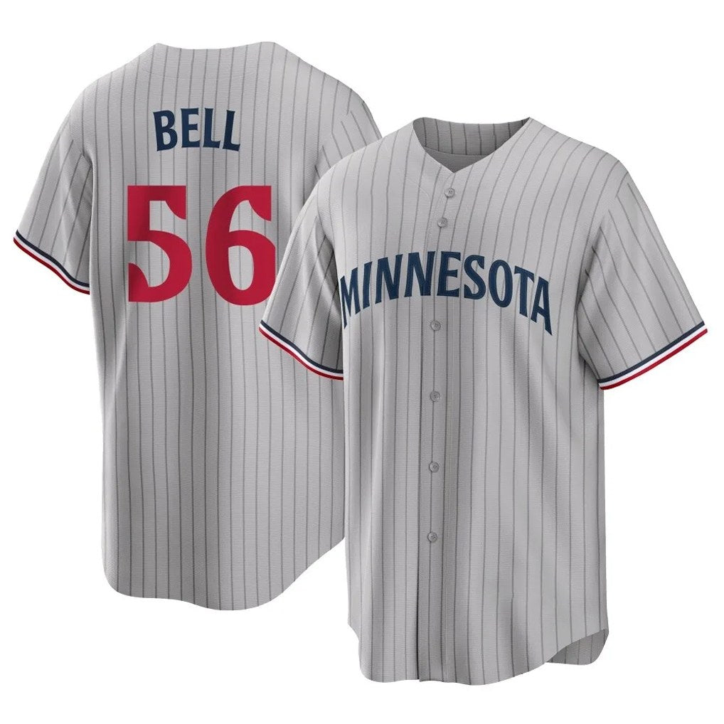 Minnesota Twins #56 Josh Bell Player Gray BFRAILEYGame Limited Home Stitched Jerseys