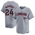 Cleveland Guardians #24 Triston McKenzie Player Gray BFRAILEY Road Limited Home Stitched Jerseys